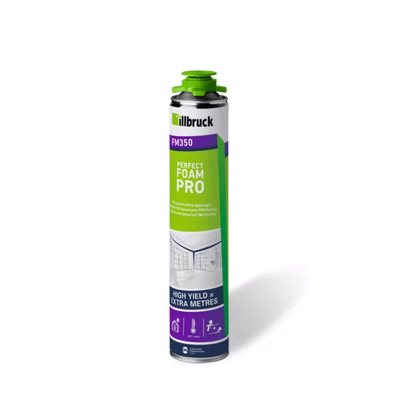 Perfect Foam FM350 Illbruck 880ML: Illbruck Perfect Foam FM350, een 880ML spuitbus voor het afdichten en isoleren van naden en kieren.