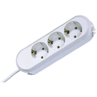 Power strip 3V+RA+SN.5M WHITE Screw.BR