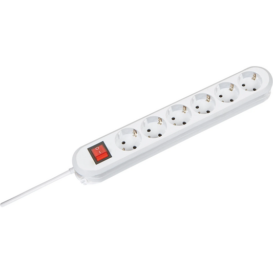 Power strip 6V+RA+SWITCH+SN.1.5M WHITE