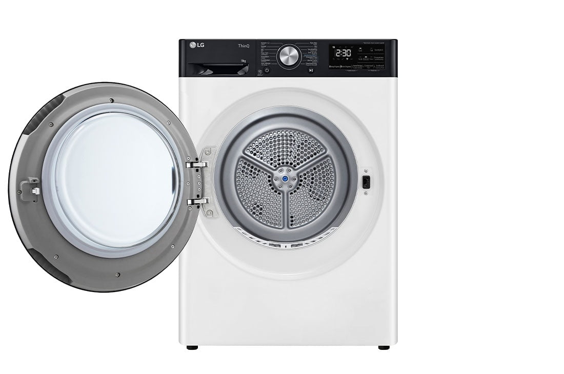 LG - Heat pump dryer 9kg A+++ WiFi EcoHybrid AutoClean Glass Door 