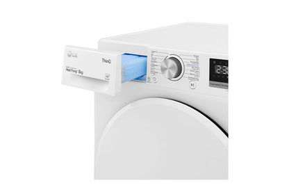 LG - Heat pump dryer 8kg A++ WiFi EcoHybrid AutoClean AntiCrease 