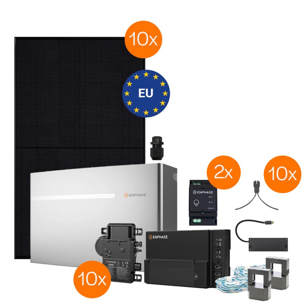 Meyer Burger &amp; Enphase COMPLETE 1-Phase - with battery pack