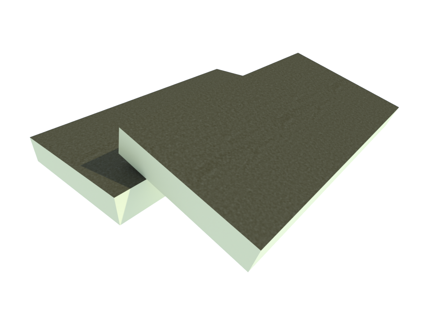 UTHERM Roof PIR Bitumen 1200x600x100mm Rd:3.70 5pl/pak (=3,60 m²): UTHERM Roof PIR Bitumen isolatieplaat met afmetingen 1200x600x100mm, Rd-waarde van 3,70, 5 platen per pak, geschikt voor een oppervlakte van 3,60 m².