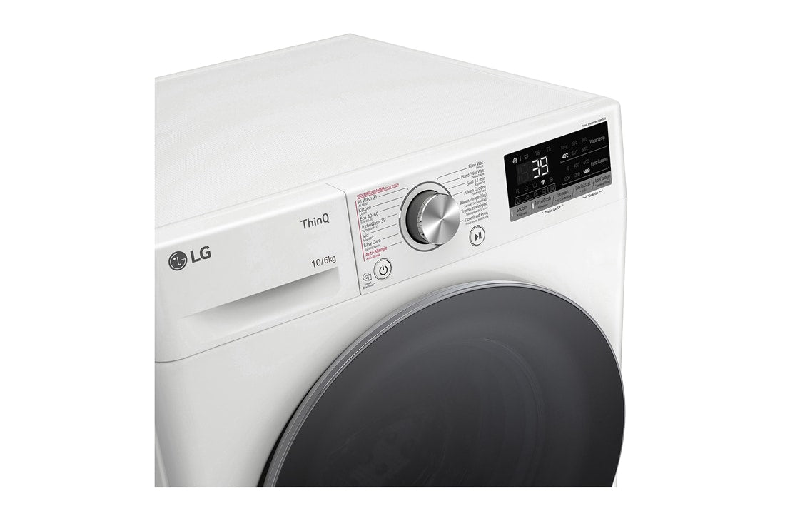 LG - Was/Droog combinatie 10/6kg 1400tpm Steam WiFi