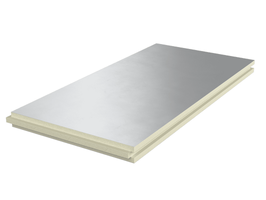 PIR Spouwplaat Plus 1200x600x70/20mm Rd:3.75 (7 platen/ =5,04 m²): Isolatieplaat voor de spouw, afmetingen 1200x600x70/20mm, Rd-waarde van 3.75, 7 platen per verpakking, geschikt voor een totale oppervlakte van 5,04 m².