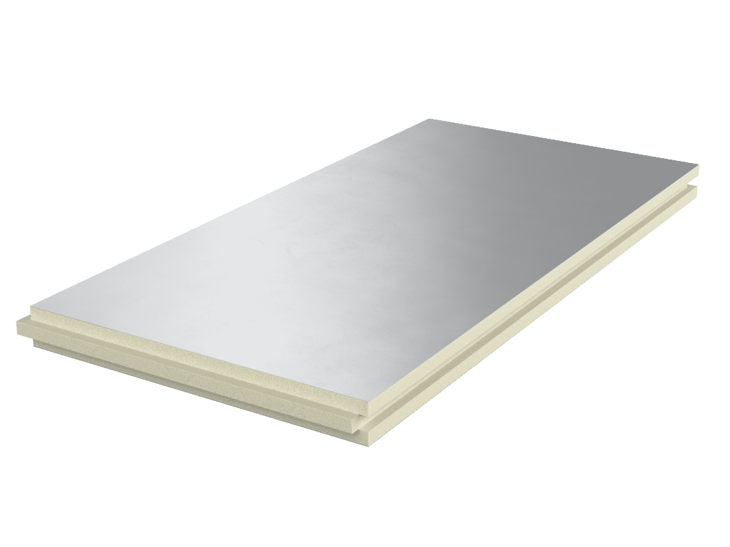 PIR Spouwplaat Plus 1200x600x120/20mm Rd:6.05 (4 platen/ =2,88 m²): Isolatieplaat voor de spouw, afmetingen 1200x600x120/20mm, Rd-waarde van 6.05, 4 platen per verpakking, geschikt voor een totale oppervlakte van 2,88 m².