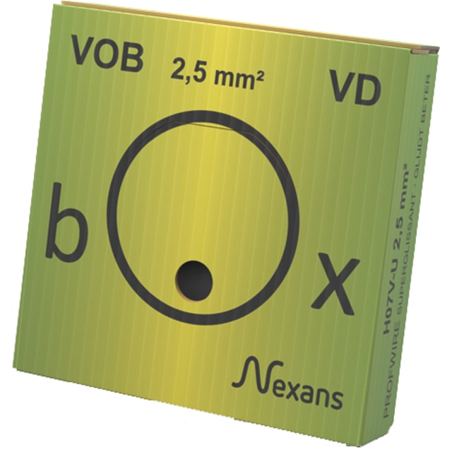 Nexans - Fil d'installation 2,5mm2 Jaune/Vert 